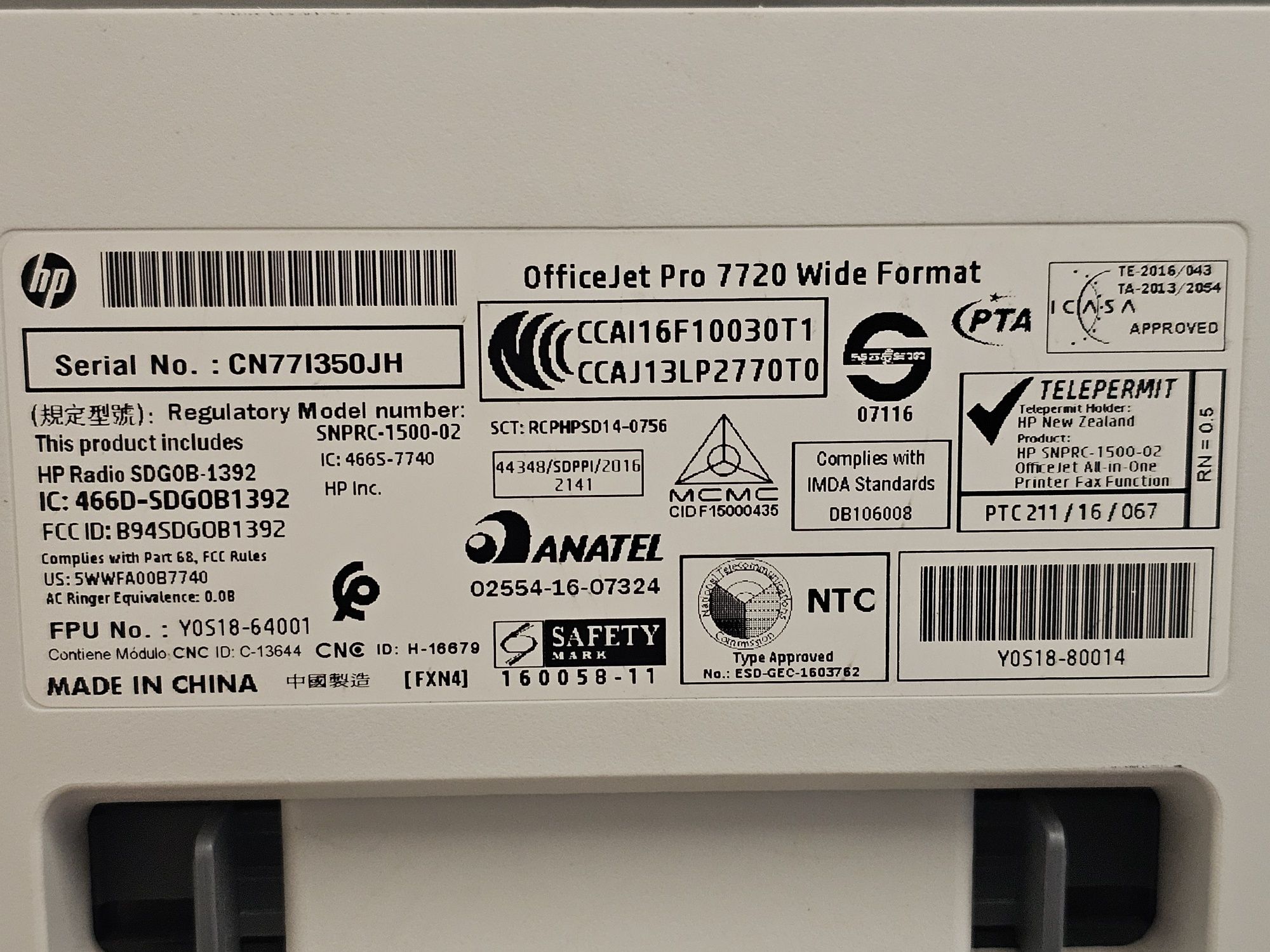 Imprimanta HP format A3 cu cartuse noi office deskjet 7720