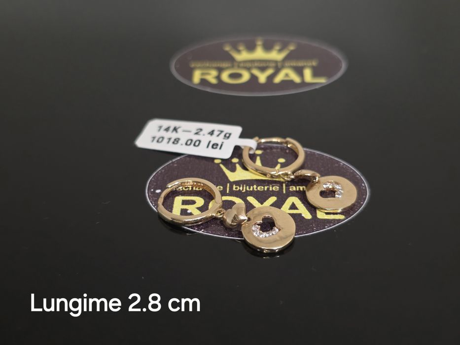 Bijuteria Royal: Cercei aur 14k/2.47 gr