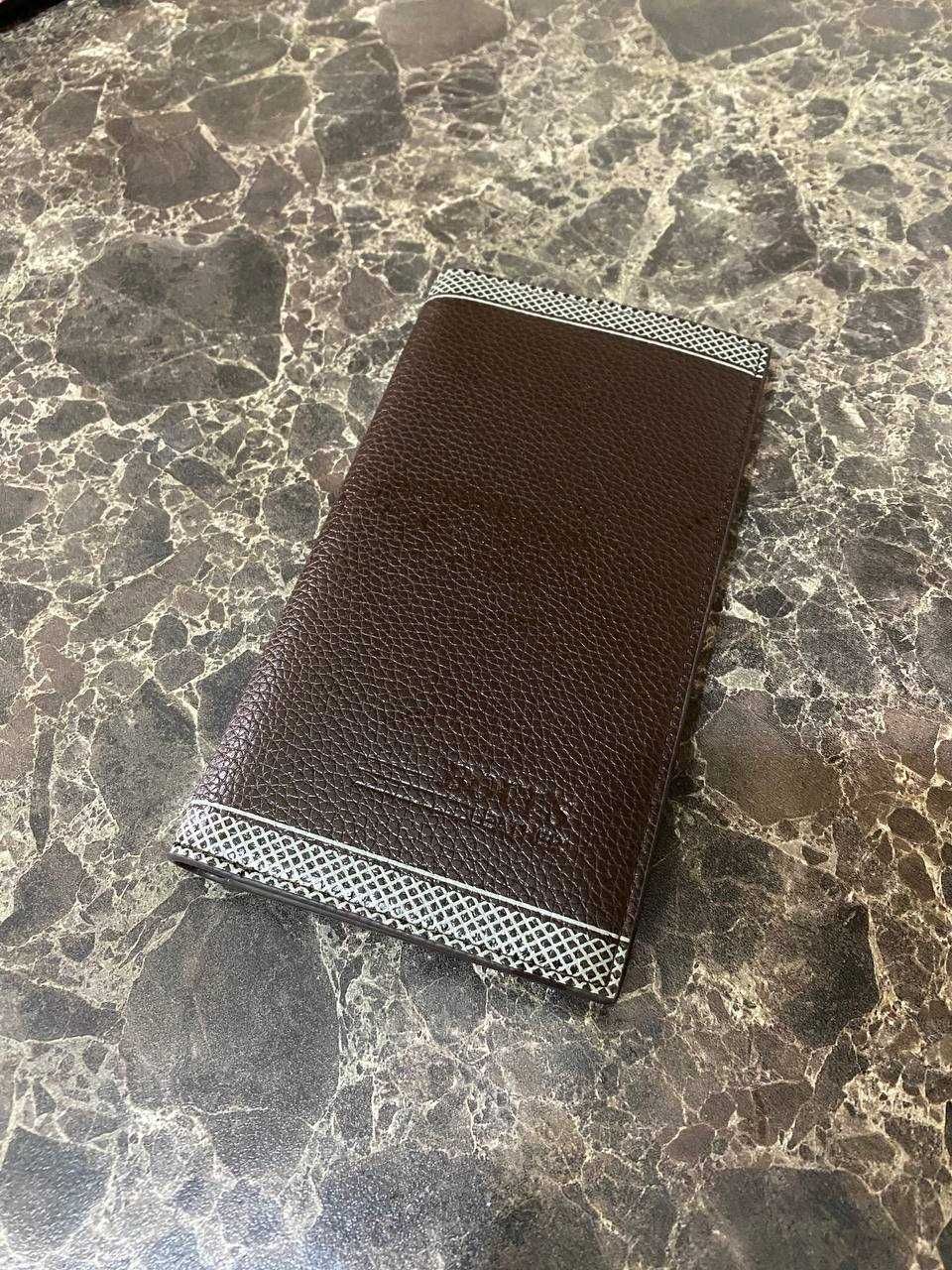 Бумажник Bovis мужской портмоне, винтажный кошелек, твердый клатч