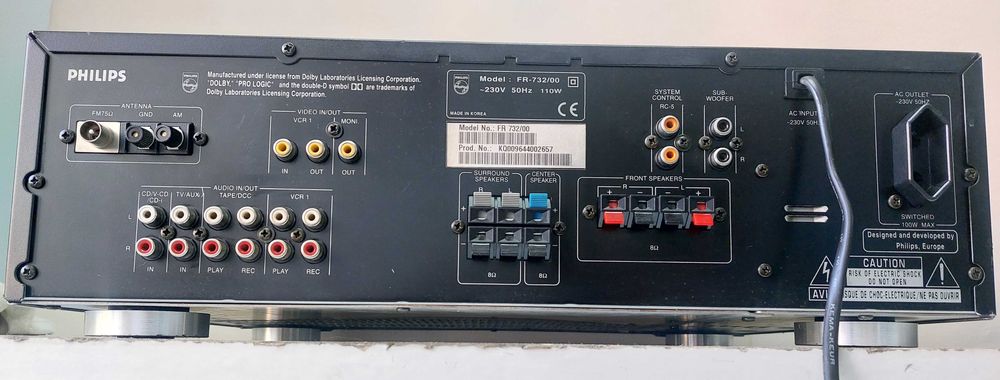Philips FR 732 receiver 5.2 muzica film