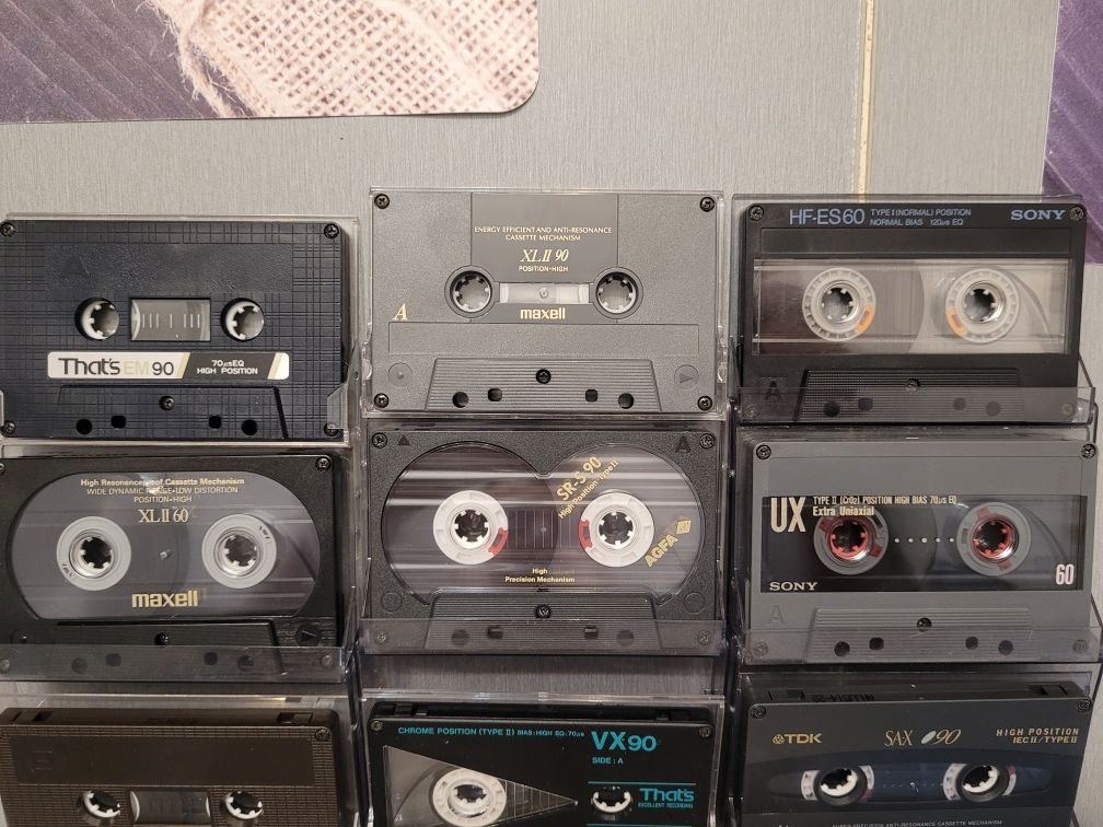 Casete audio Metal 8 buc si Crom type1 si 2, 12buc, doua loturi