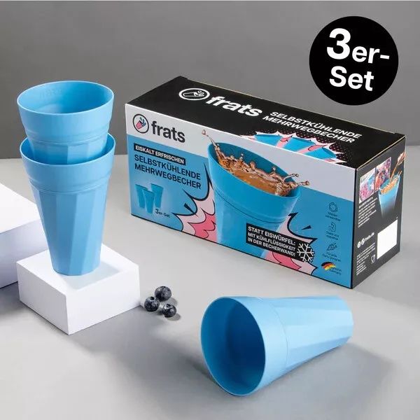 Set 3 pahare cu autoracire reutilizabile FRATS - SIGILAT