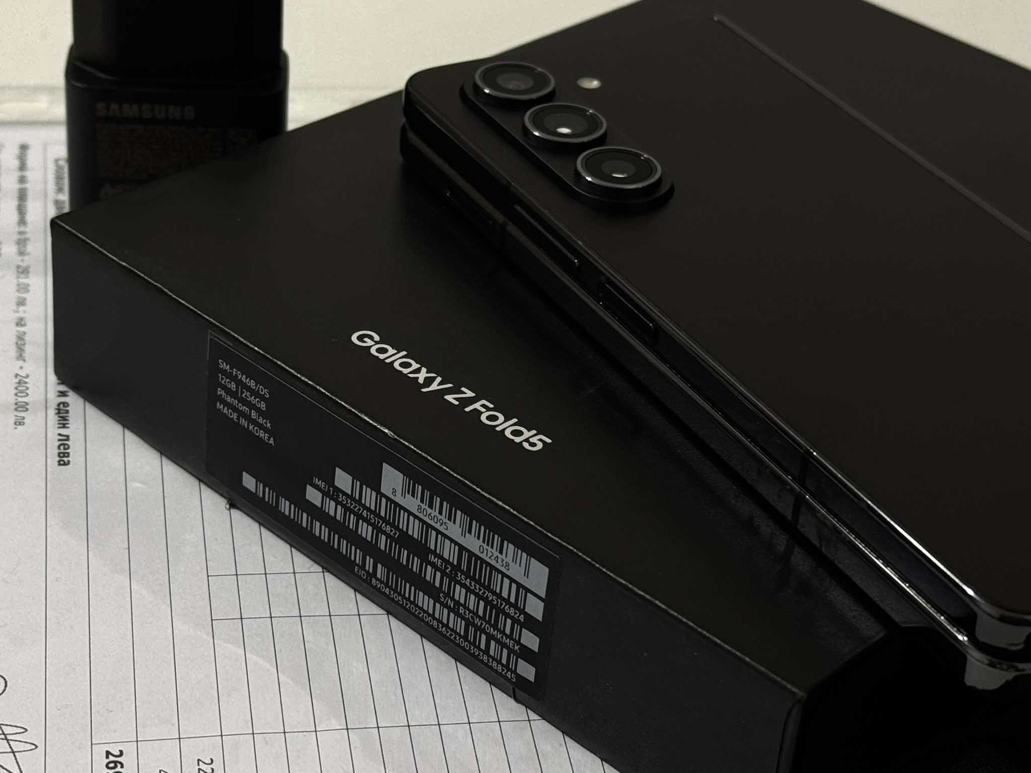 Бартер! Гаранция! Samsung Galaxy Z Fold 5 Phantom Black (Черен)