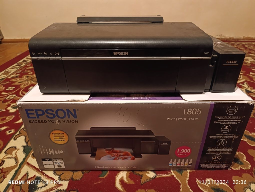 Epson L805 Принтер Зор Жағдайда 

Продается струйный фотопринте