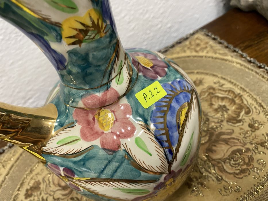 Винтидж белгийска порцеланова кана ръчна украса 1950-те