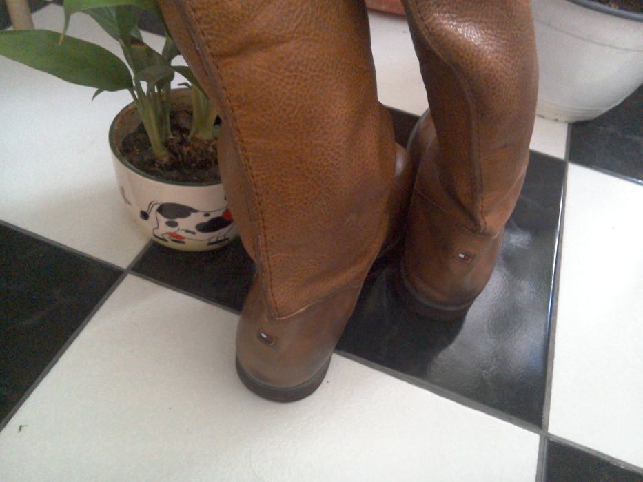 Cizme Tommy Hilfiger, piele, ORIGINALE,coniac - 38 Stare Perfecta