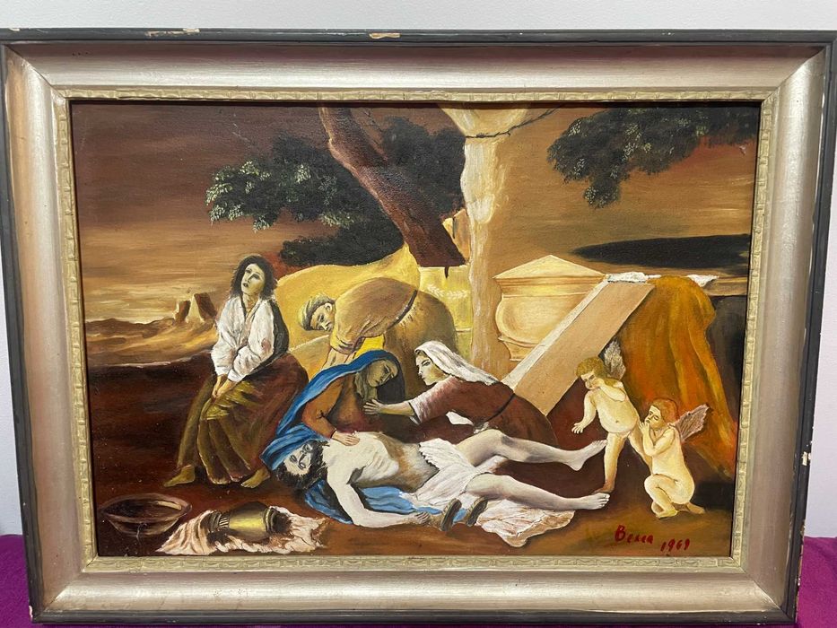 tablou icoana veche tablou vechi pictat pe panza icoana veche pictata