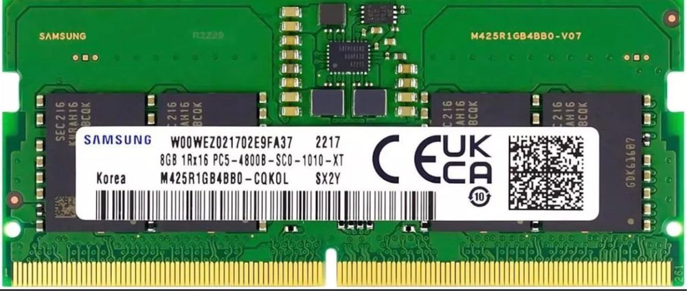 Samsung 8GB Ddr5 4800 MHz PC5-38400 SoDimm Laptop