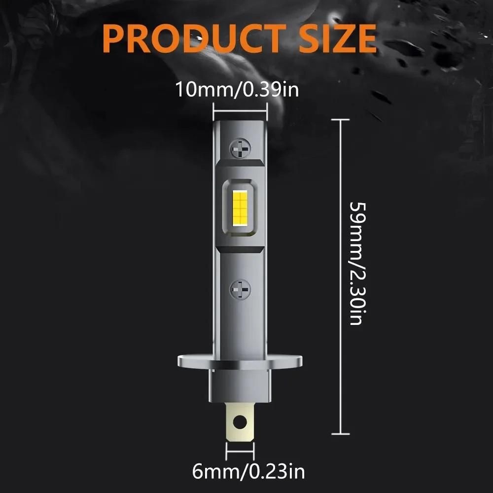 комплект диодни крушки за фар h1 canbus 80w 12v 6000к 8000lm 2броя ...