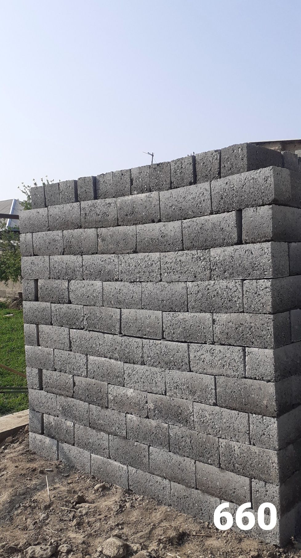 Shlaka blok 16.×36. JIZZAX sementdan shebenli yuvulgan qumdan sifatl