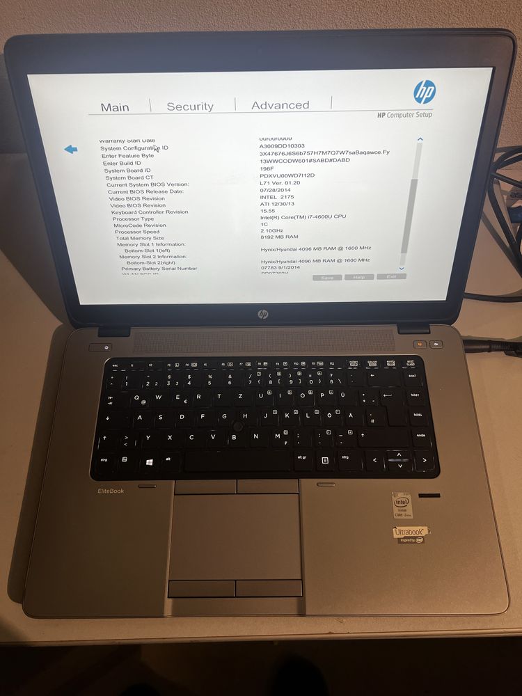 Лаптоп EliteBook 850 G1 i7-4600U