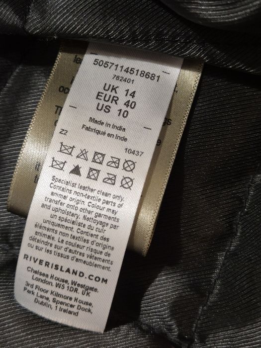 Ново кожено яке River Island, естествена кожа