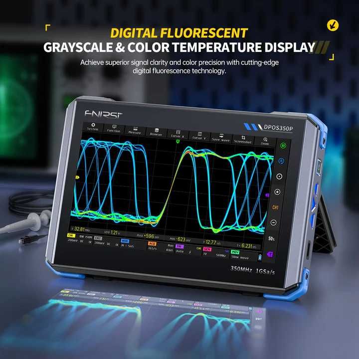 FNIRSI 350MHz 1GSPS Oсцилоскоп сигнал генератор, спектрален анализатор