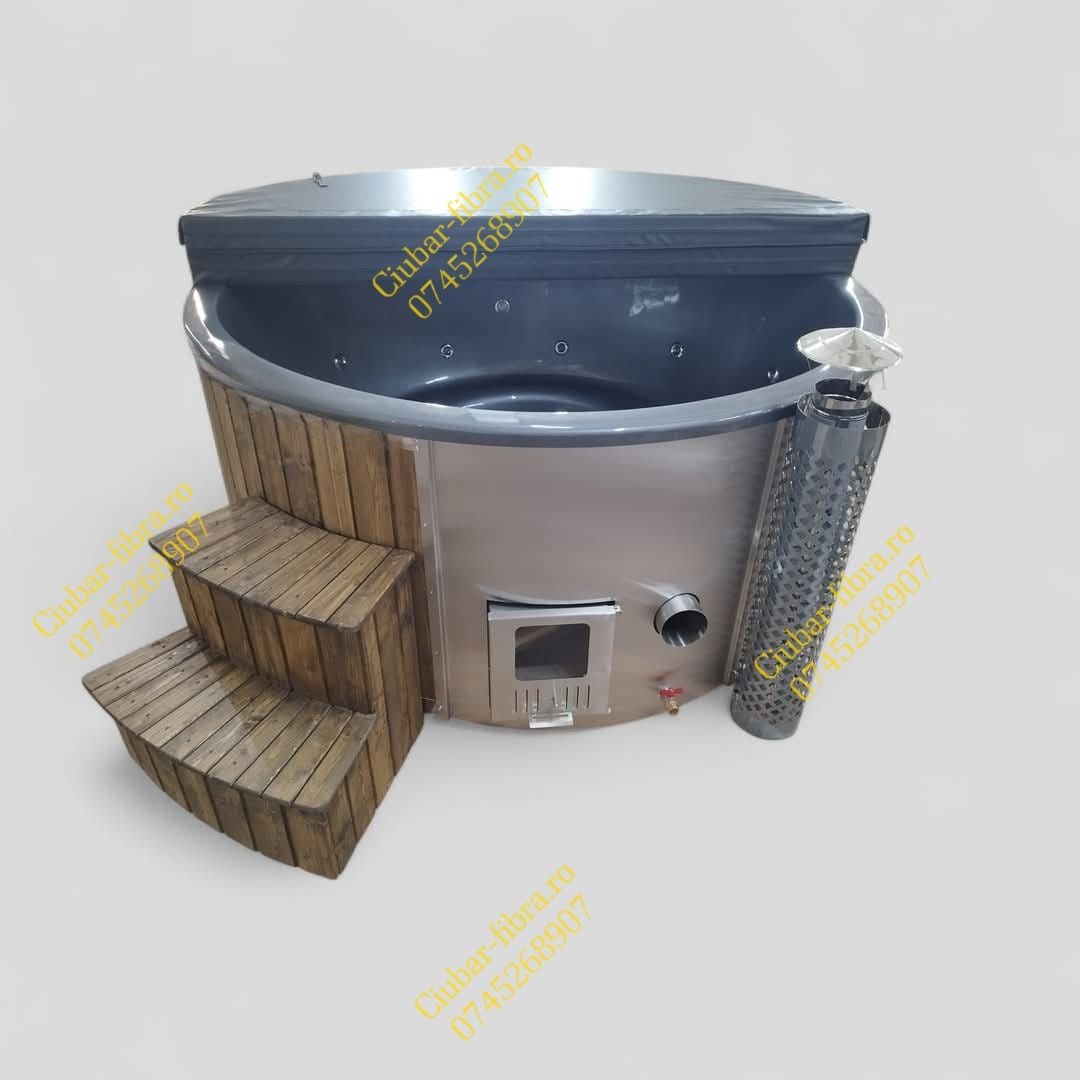 Ciubăr jacuzzi soba integrata și hidromasaj capac termo