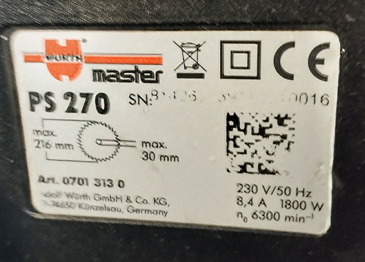Настолен циркуляр Пендула Würth PS 270