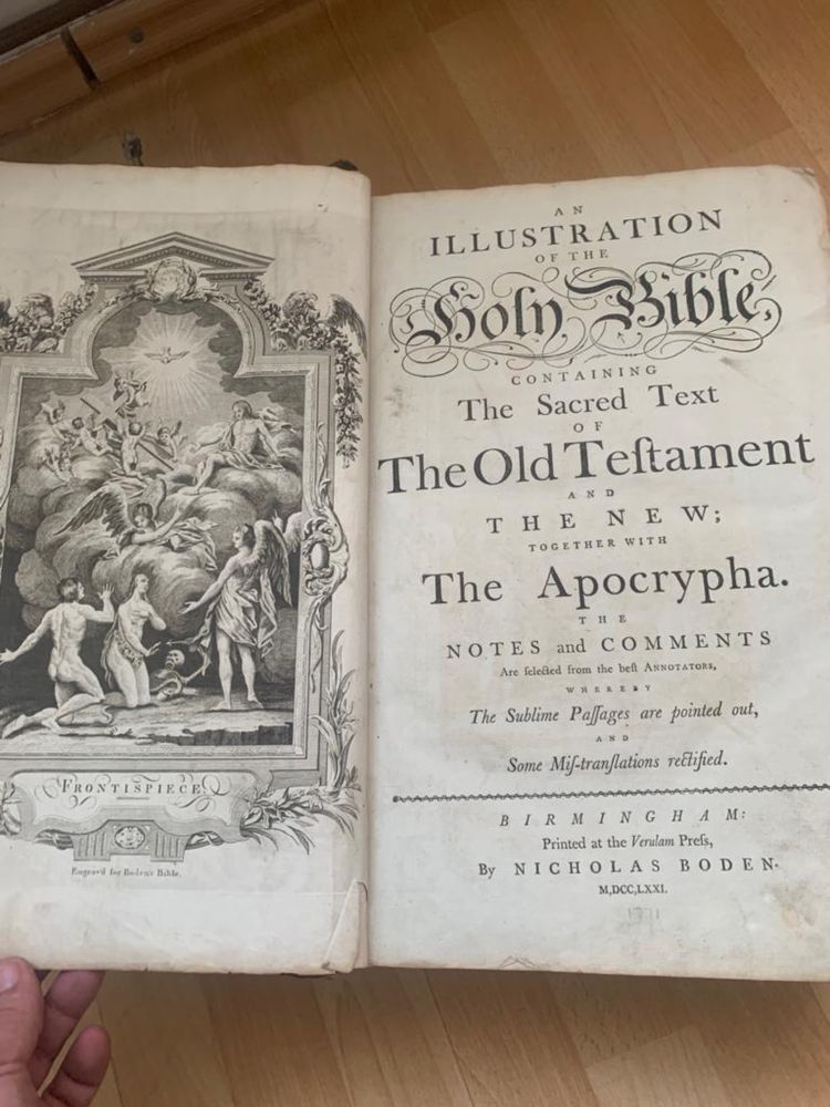 Biblie limba engleza 1774