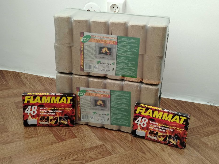 Pachet brichete fag pentru aprinderea focului