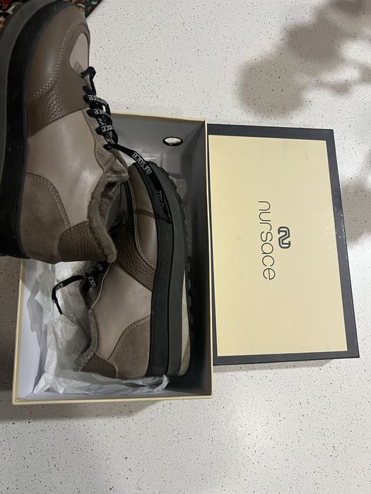 Сапожки с мехом кожанные Нурсачи