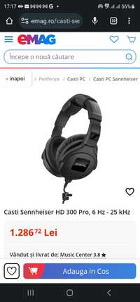 Casti Sennheiser HD 300 Pro, 6 Hz - 25 kHz (sigilate)