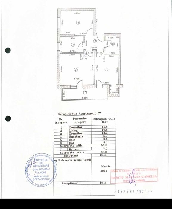 Apartament 3 camere , sector 4
