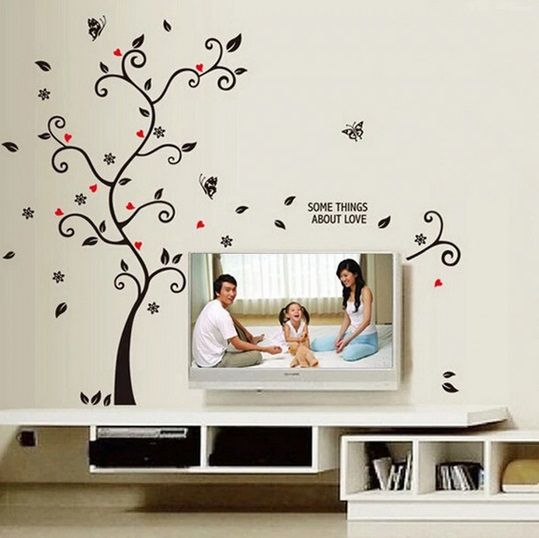 Стикер за стена дърво декорация плакат рамка за семейни снимки дом ста