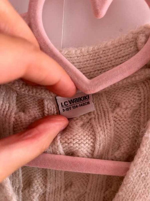 Waikiki, Cardigan scurt, crem fetițe,134-140cm