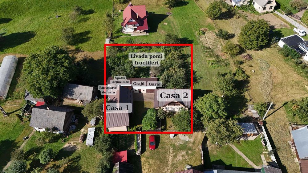 Proprietate de vanzare  (2 case in aceeasi curte+Magazie+Garaj+Grajd)