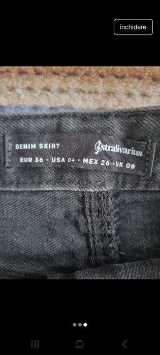 Fusta blug jeans denim Stradivarius