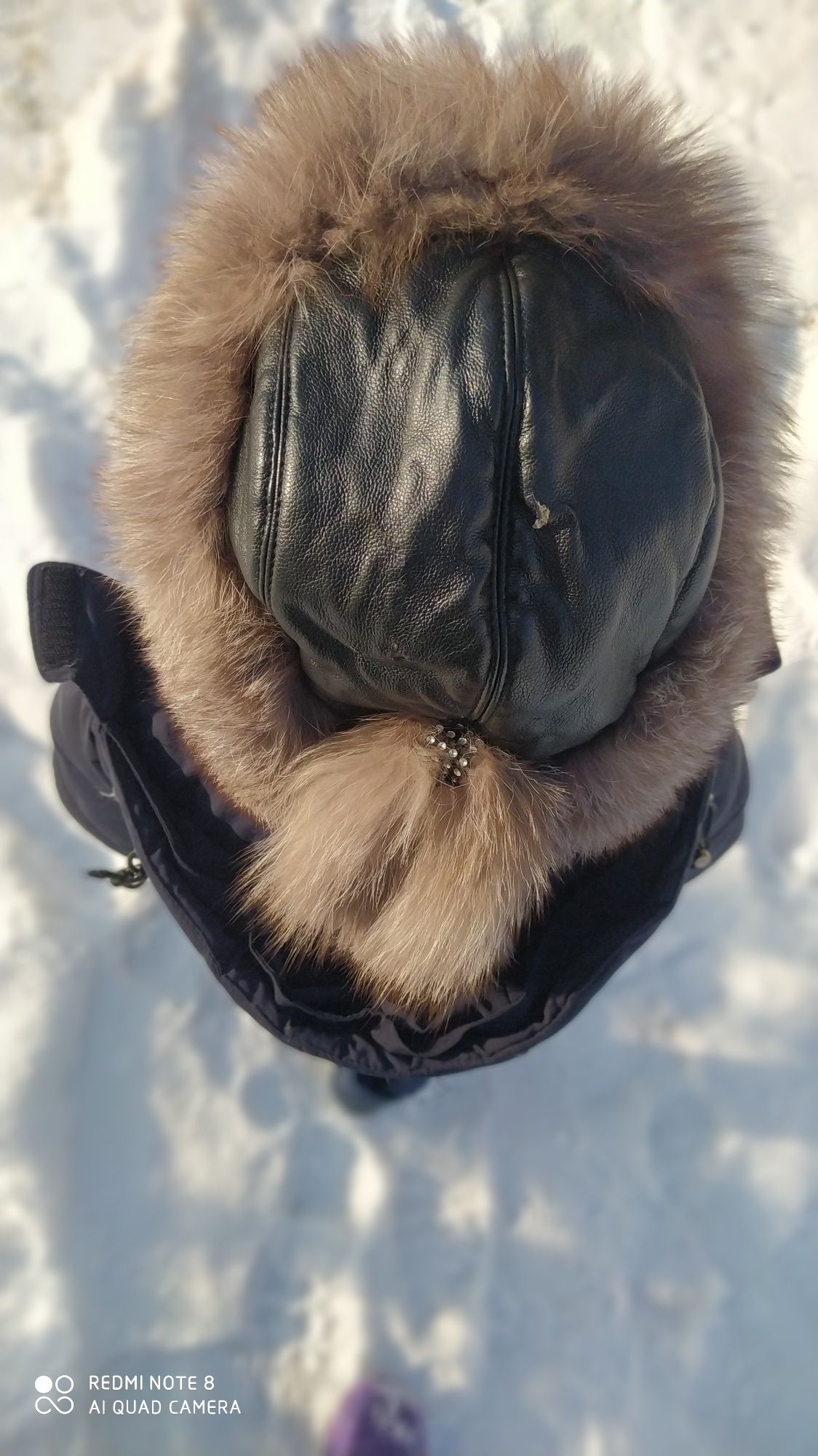 Шапка с натуральным мехом