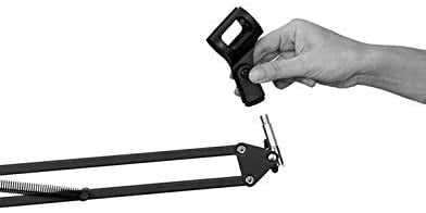 Brat flexibil microfon, Suport tip foarfeca, Prindere menghina birou