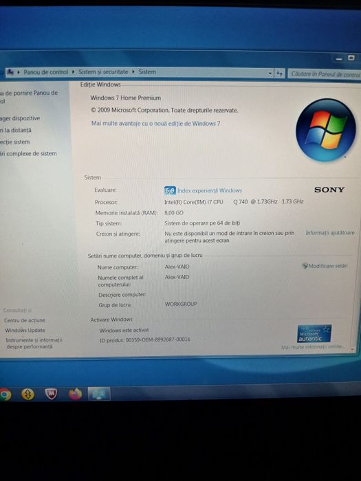 Vand/schimb Laptop sony vaio i7