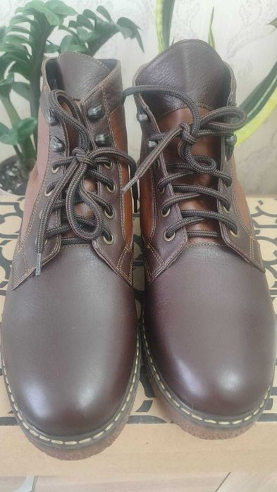 Кожаные Сапоги зимние мужские