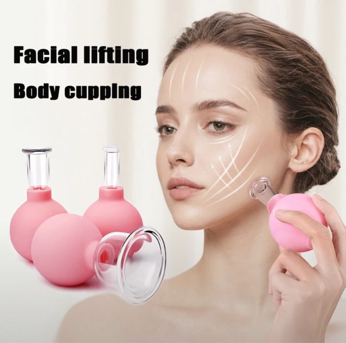 Набор баночек для вакуумного массажа лица