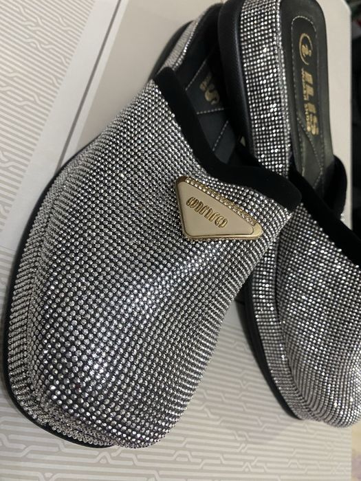женская обувь тапки со стразами