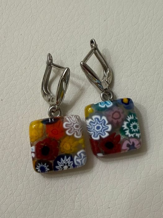 Серьги из муранского стекла