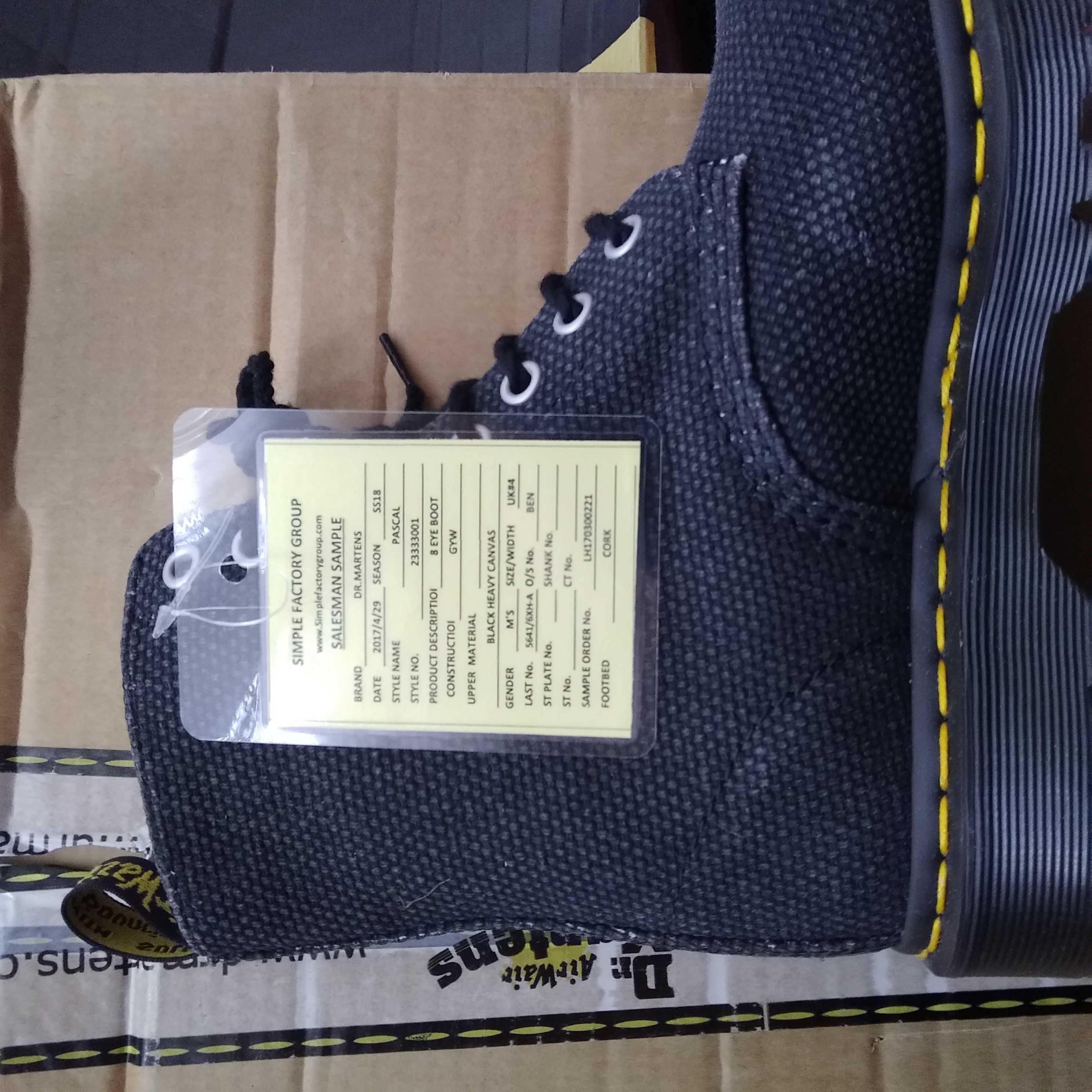 Dr Martens Док Мартенс Black Heavy Canvas кубинки, номер UK4, EU 37