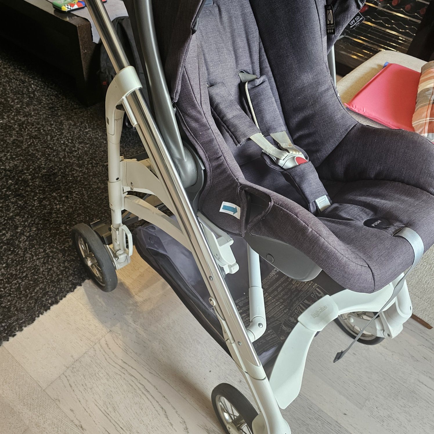 Carucior 3 in 1 Inglesina Trilogy Plus Quattro Pantelelerria, Alb