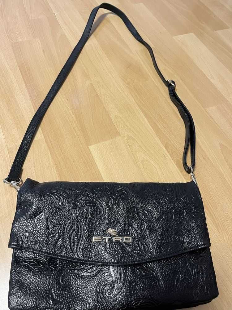 ETRO Original/REHARD Italy 100%.Кожа Голяма чанта. Gucci Original