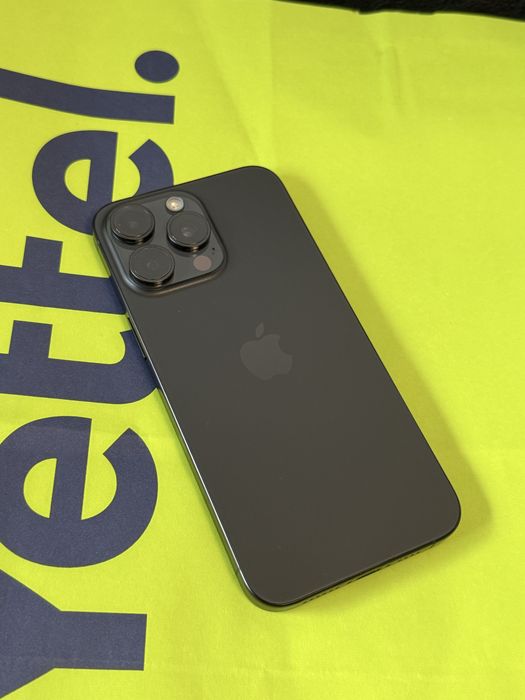 КАТО НОВ 256GB iPhone 15 Pro Max Yettel Гаранция 2026г. Black / Черен