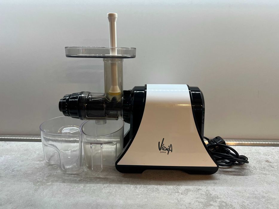 Vidia SJ-002 Cold Press Juicer Storcator Orizontal Presa Slow Alb