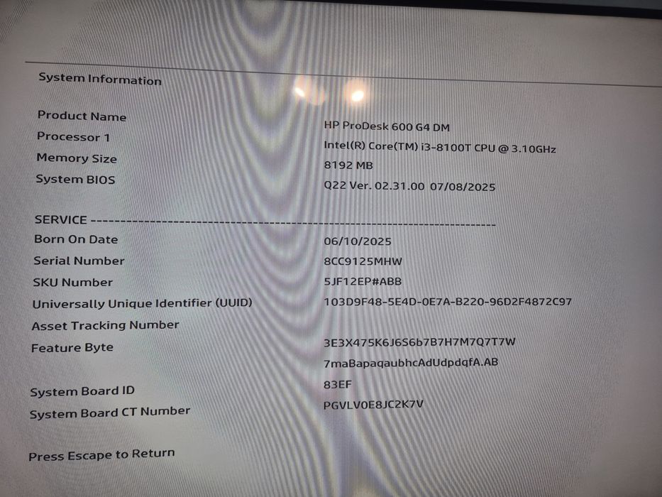 Mini pc hp prodesk 600 g4 + alimentator