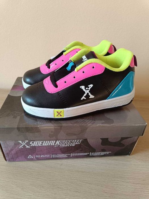 Детски Маратонки Кецове с колелца Sidewalk спортни обувки черно розово