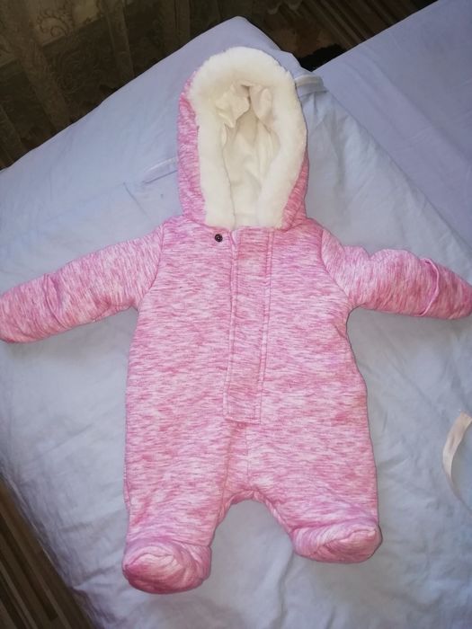 Salopetă iarnă roz