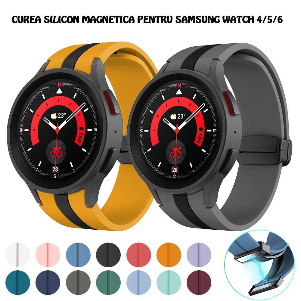 Curea silicon magnetica Samsung Watch 4 40mm/42mm/44/46mm Watch 5 Pro