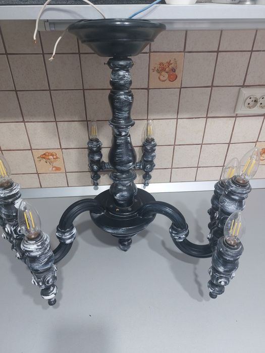 Candelabru lemn unicat