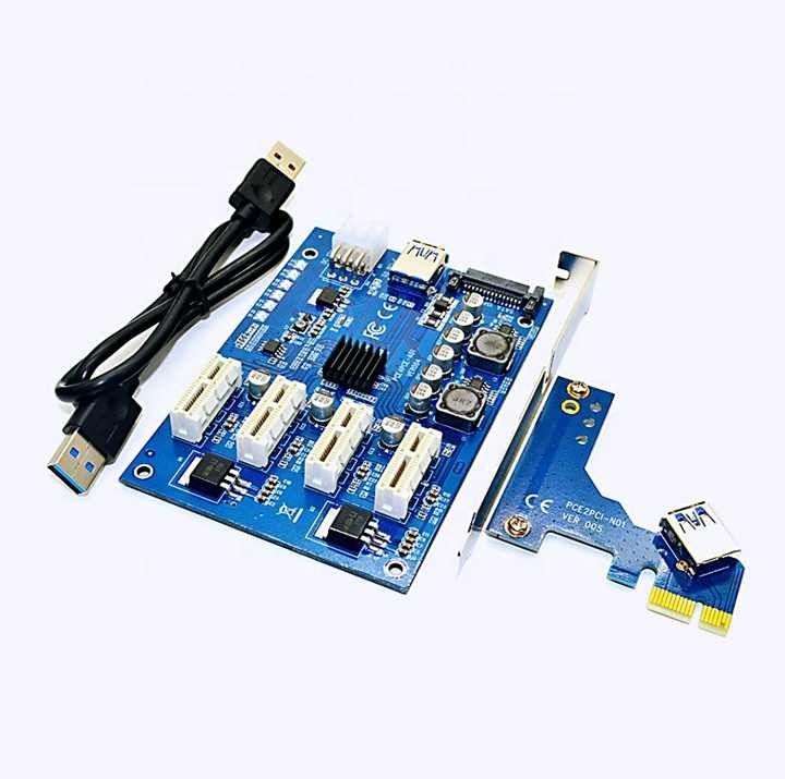 PCi-e x1 разклонител екстендър към x16 pcie expansion extender mining