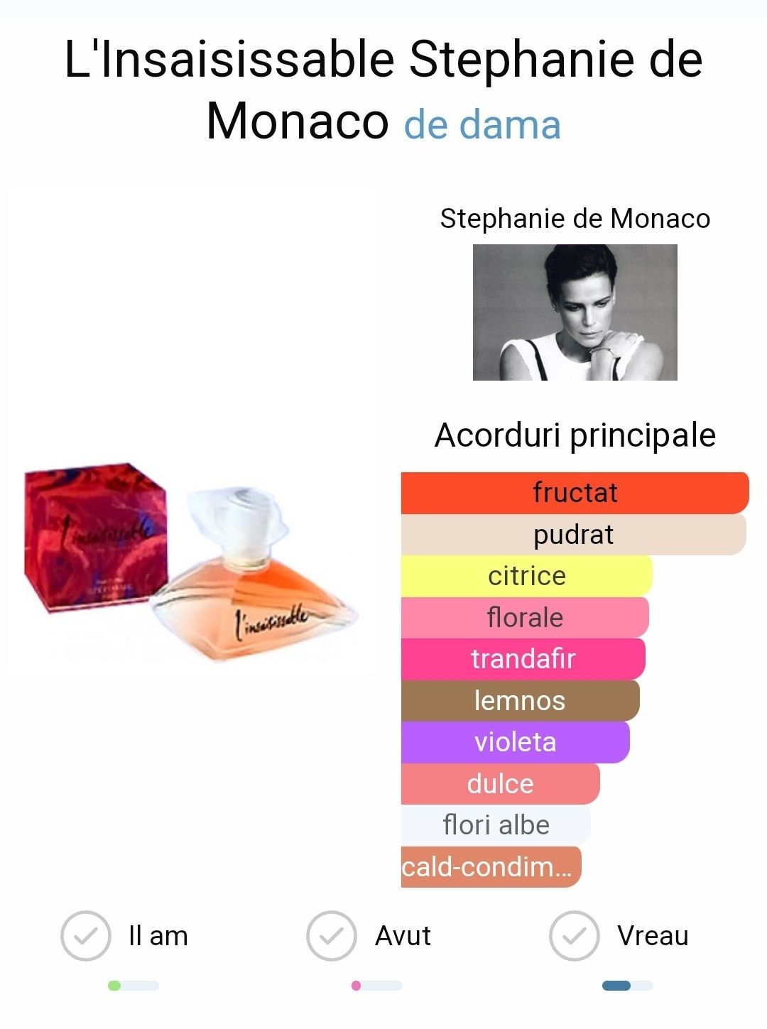Parfum vintage L'insaisissable Stephanie de Monaco