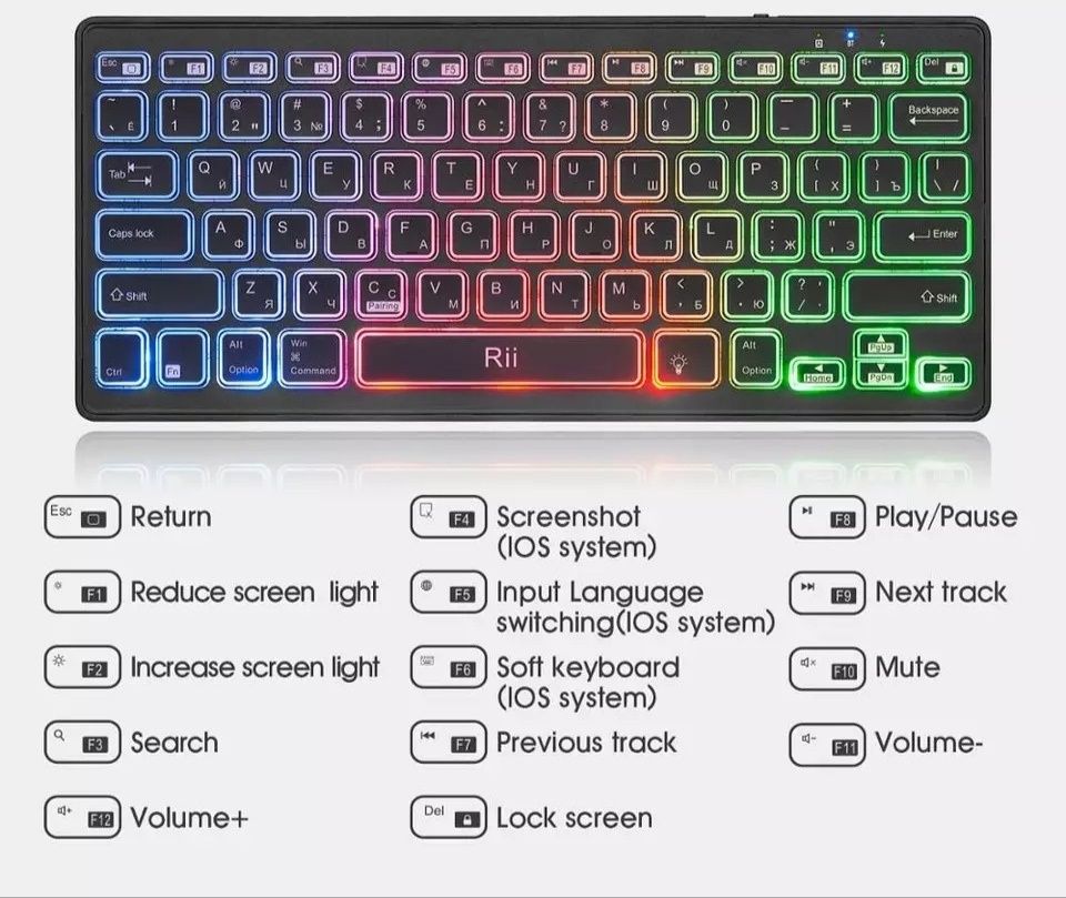 Клавиатуры bluetooth, с подсветкой и без