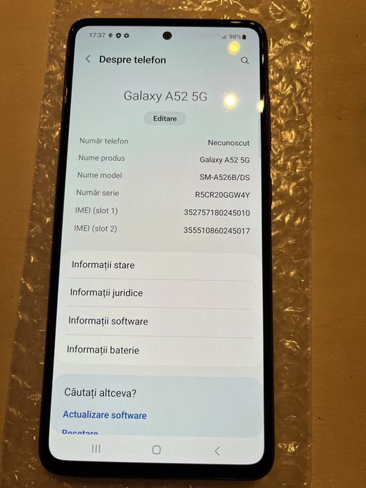 Samsung Galaxy A52 5G Dual Sim 128GB Black ID-ttl799