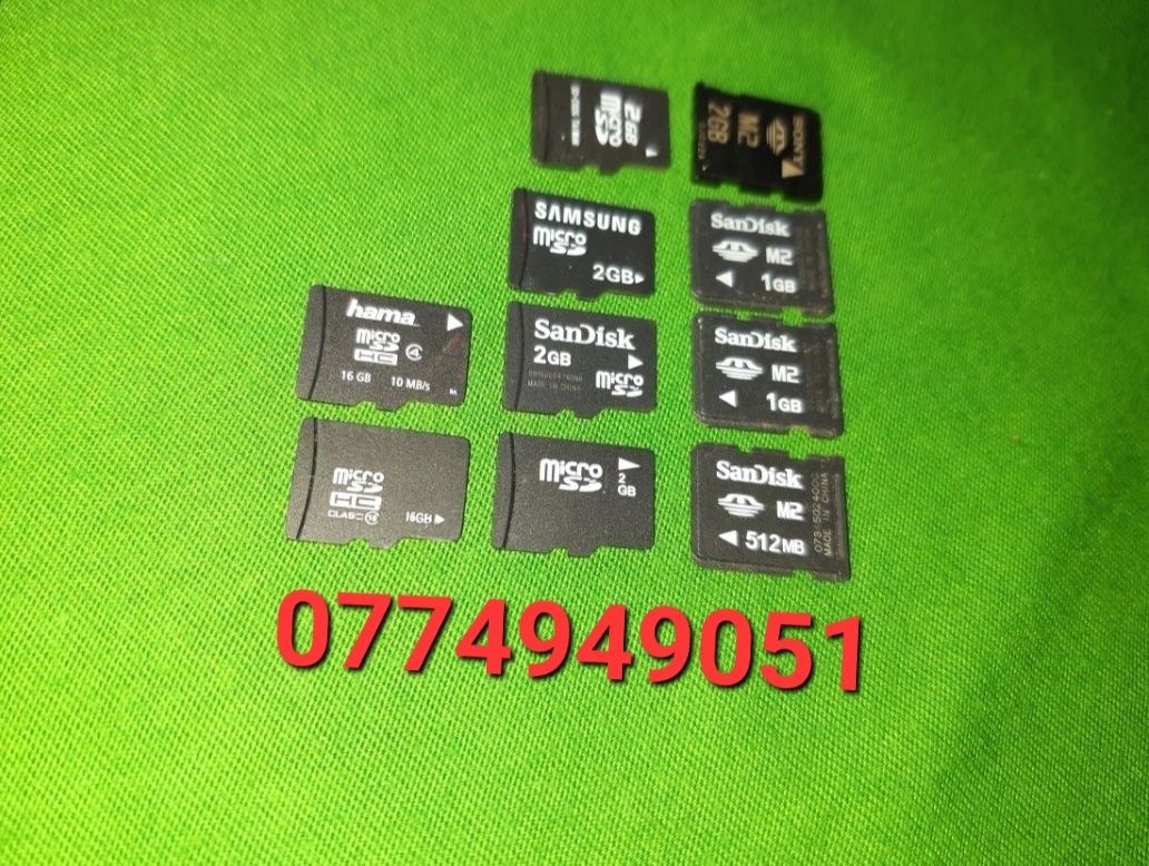 Card de memorie Micro SD si M2 - 2G. 1 ,2 ,4 ,8 si 16G